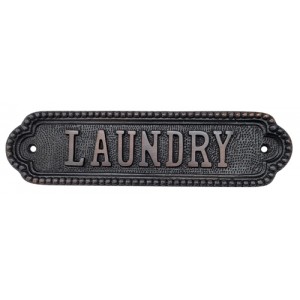 Georgian Laundry Brass Door Sign